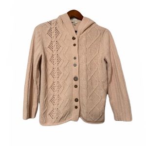 J.Jill Cable Knit Button Cardigan Sweater